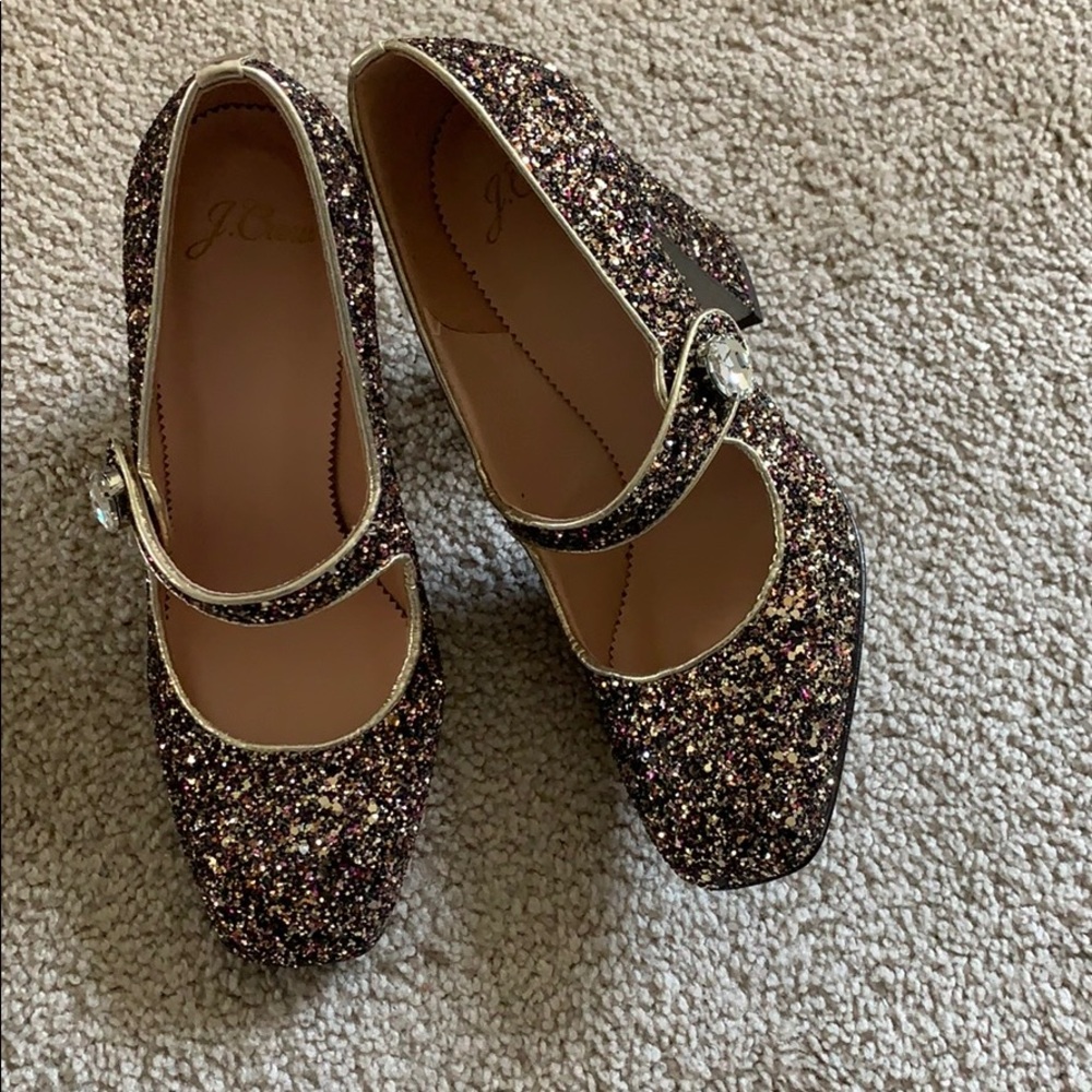 Brand new JCrew glitter heels
